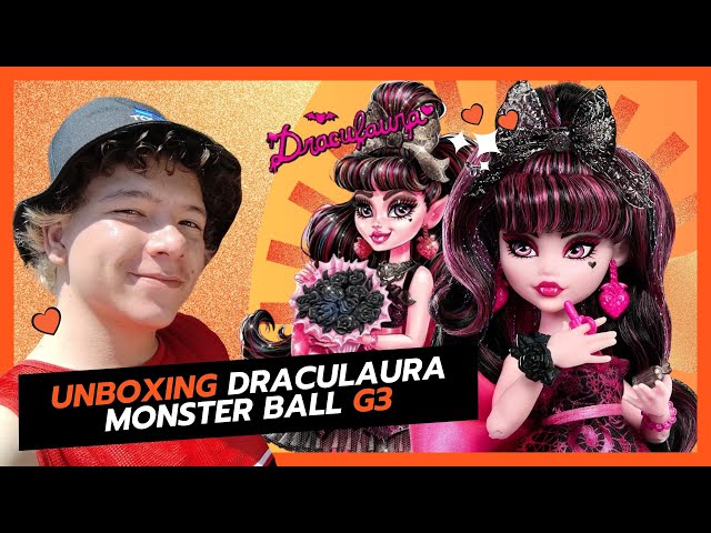 DRACULAURA MONSTER BALL UNBOXING E REVIEW das Monster high G3! #draculaura #monsterhighg3