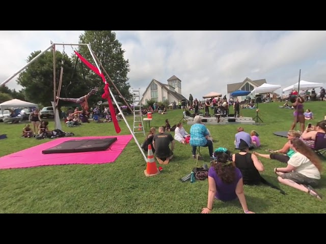 Kindred Crow and Luna Aerial at Pagan Pride Day (Video 02) 3D 180 VR