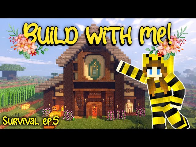 Build with me in Minecraft! Villager Trading Hall Minecraft Survival Ep.5