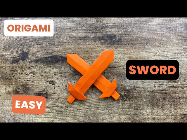 SWORD EASY ORIGAMI WORLD TUTORIAL PAPER FOLDING | DIY EASY SWORD PAPER WEAPON CRAFT INSTRUCTIONS ART