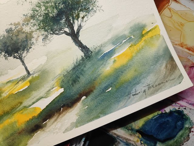 Beautiful Watercolor Landscape Painting for Beginners!