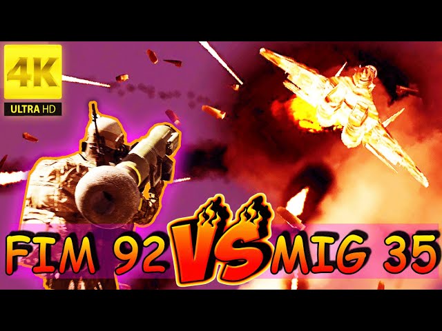 Fim 92 stinger missile VS MIG 35 Russia flighter aircraft simulation #arma3