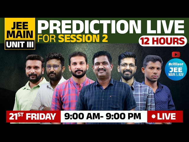 Prediction Live For JEE Main 2025 - Session 2 | 21st Feb 2025