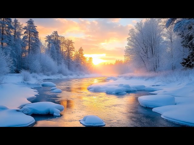 Beautiful Nature In Winter With Gentle Piano Music ❄️ Relaxing Piano Music For You ❄️Stress Relief