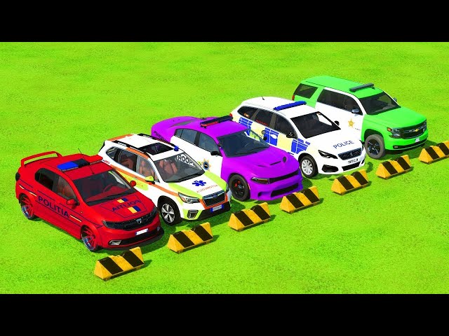 DACIA DIACA DASTER, VOLSKWAGEN, AUDI POLICE CARS, FORD AMBULANCE EMERGENCY TRANSPORT!FS PART 91