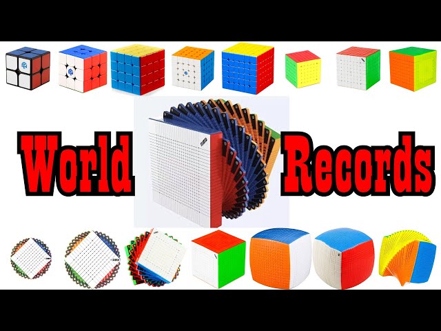 Every Rubik's cube World Record from 2x2 to 23x23