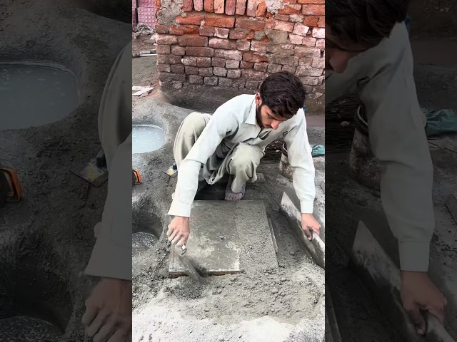 Making useful cement product #shorts #cementwork #nikhilkamath #toxic  #craft #skills #59seconds#fyi