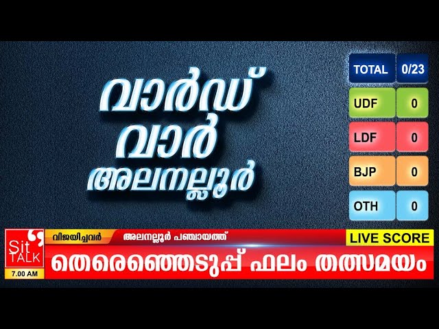 ALANALLUR ELECTION RESULT DEMO  2020