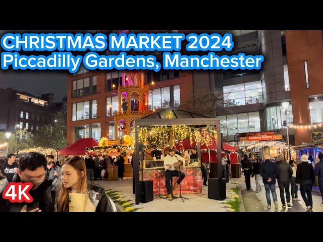 Christmas market 2024 Piccadilly gardens Manchester