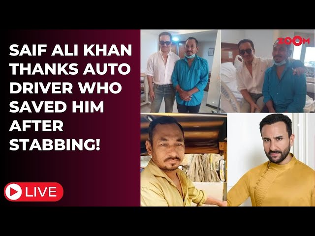 LIVE: Saif Ali Khan meets, HUGS the Auto Driver who drove him to hospital after STABBING incident