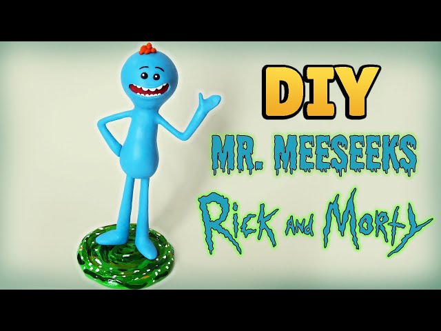 DIY: How to Make MR. MEESEEKS - RICK and MORTY (Air Dry Clay Tutorial)