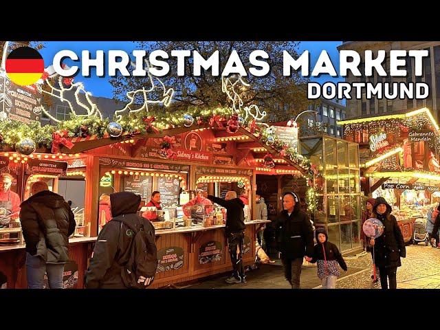 Dortmund Christmas Market Walking Tour, Germany 🇩🇪 4K HDR 60FPS (With Captions)