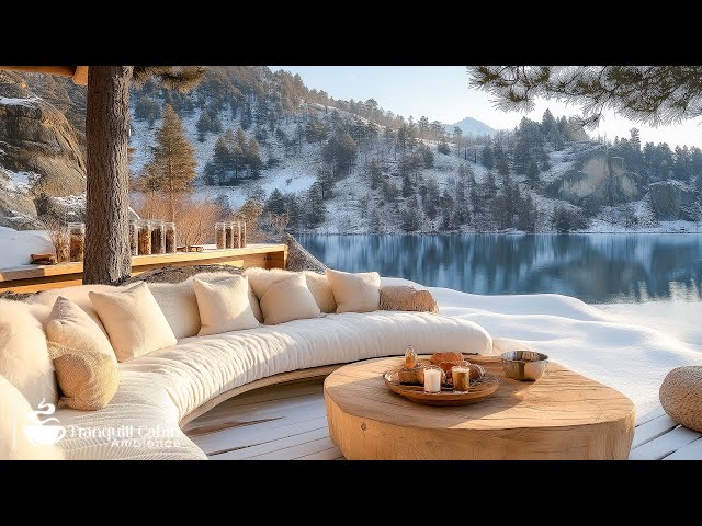 Morning Of Positive Winter Jazz In Lake Side ☕ Sweet Winter Jazz & Chill Bossa Nova For Upbeat Mo...