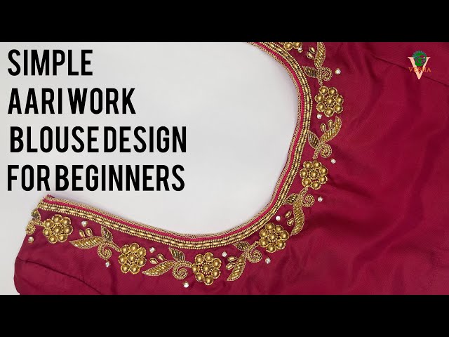 Simple Aari work Blouse | Tutorial | Beginners