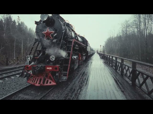 №8 Old Retro Soviet Steam Locomotive | 4K | 24FPS | Free 4K Videos  | Free Footage | No Copyright