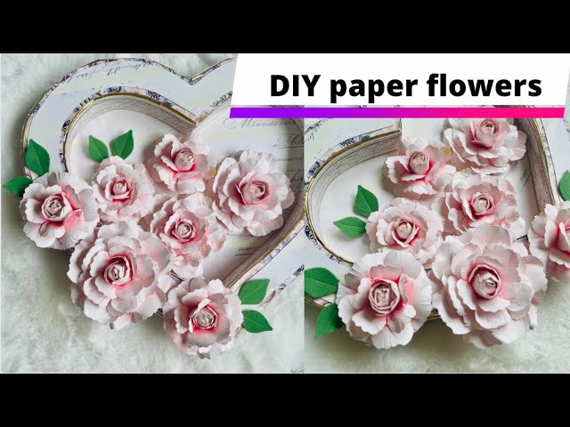 How to make Realistic, Easy paper Roses | Paper flower DIY| DIY How to Make Paper Roses