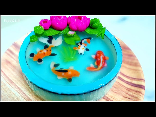 Koi Fish Birthday Cake - Traditional Crispy Jelly - Food & Life