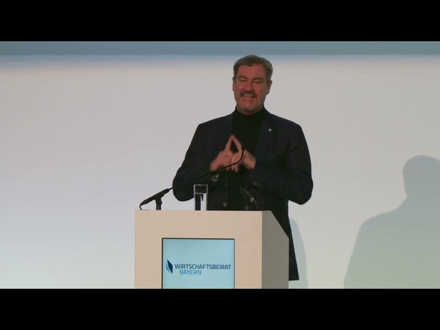 Ministerpräsident Dr. Markus Söder bei der Generalversammlung 2024 des Wirtschaftsbeirat Bayern