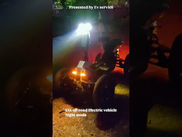 4X4 off-road electric vehicle night mode⚡#offroad #electricvehicle #design #electricbike #evservice