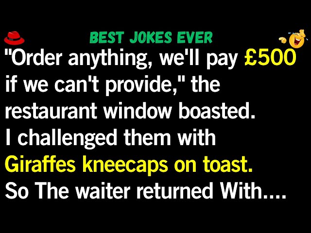 New Jokes🤣 |"£500 for a Laugh: A Joke About an Ambitious Restaurant Order" #humor""