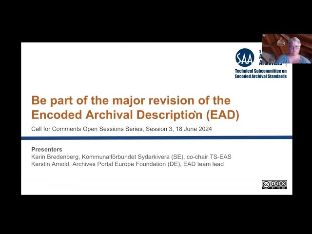 Be Part of the Major Revision of Encoding Archival Description (2024-06-18)