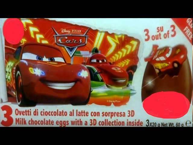 12 Cars 3D Cars 2 Disney Pixar Surprise Eggs Opening Lightning McQueen #89