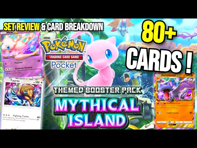 CELEBI EX, MEW EX in Pokemon TCG Pocket: New MYTHICAL ISLAND Expansion Pack!