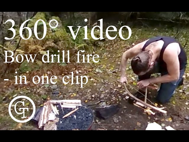 Bow drill fire in one clip 360