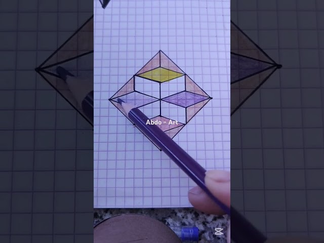 Easy and simple way to learn 3D drawing #art #3d #easy #satisfying