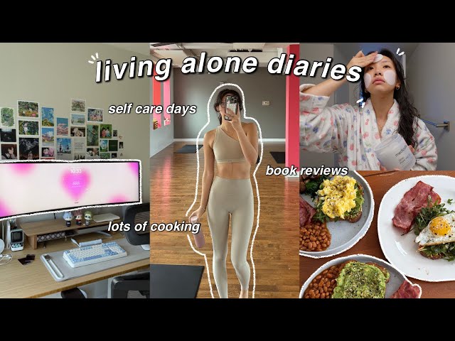 introvert diaries 🌱 productive self care days in my life, living alone, book reviews, what i eat