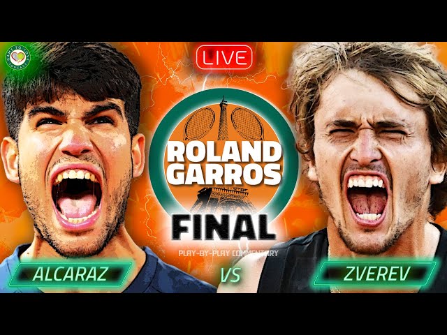 ALCARAZ vs ZVEREV • Roland Garros 2024 Final • LIVE Tennis Watchalong Stream