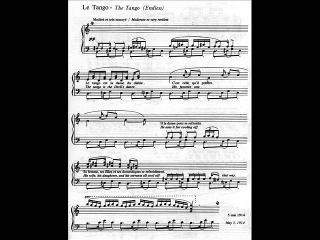 Erik Satie, 'Le Tango' (from 'Sports et divertissments')