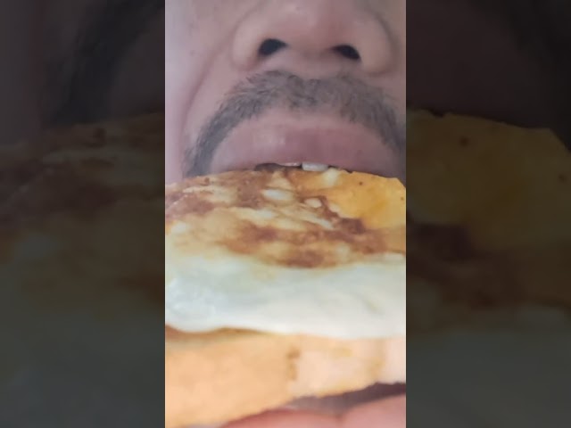 ASMR crunchy cheese egg toast eating sounds mukbang  #youtubeshorts  #shorts