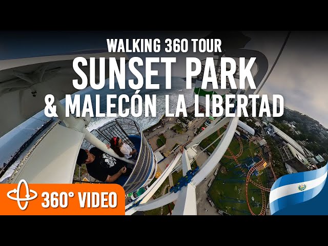 Sunset Park & El Malecón | Dock Port of La Libertad | El Salvador | Walking 360 Video Tour