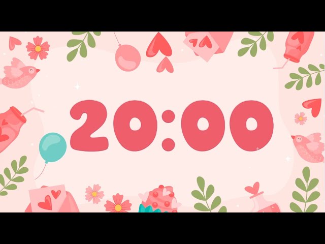 💕 20 minute timer - cheerful music and animations : Valentines Day! 💕