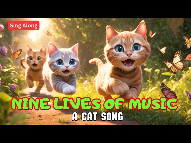 Nine Lives of Music: A Cat Song #kidsrhymeschildrensongs #catsong #catmusic