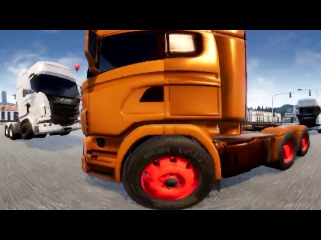 ETS 2 - Crash - VIDEO FOR 360° Gear VR- Virtual Reality Headsets  - Oculus, Cardboard 3d