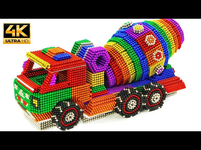 DIY - How To Make Concrete Mixer Truck from Magnetic Balls Satisfying (ASMR)#0002