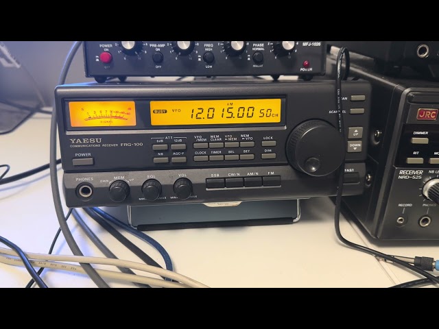 North Korea (DPRK) Voice of Korea, very strong signal into Oxford S9 +10 dB on 12015 kHz