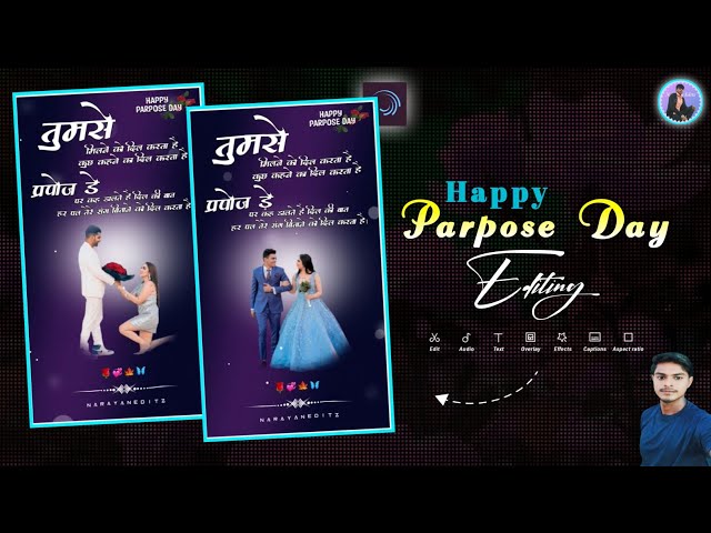 🍁Parpose Day Sayari Status Editing |Rose Day Video Editing /Parpose Day Status Editing Alight Motion