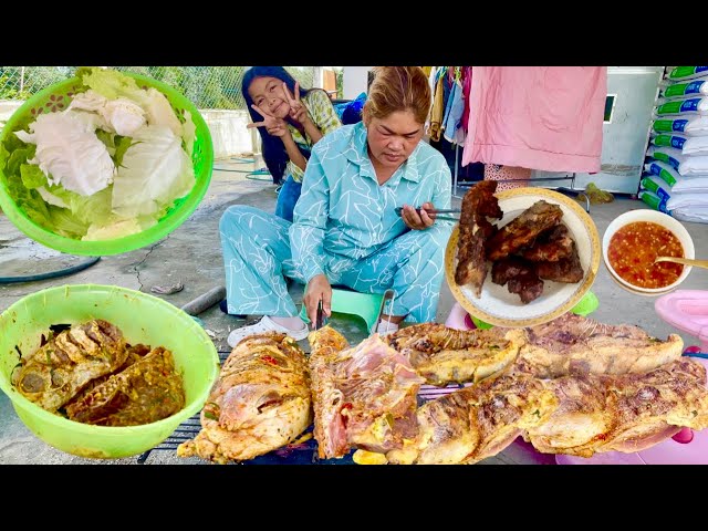 Khmer Food. Today, Grilled Honey Duck is Delicious. @Cambodian