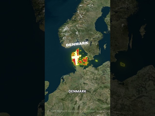 The World's Most Confusing Country? 🤔🇩🇰 #denmark #greenland #map