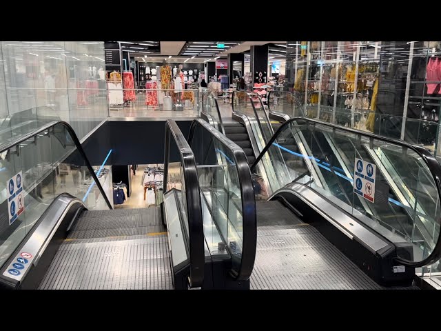 Manchester, England. 7x Escalator ride in Primark store, City Centre. Central set (Part 1)