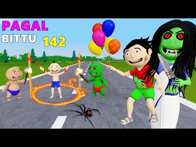 Pagal Bittu Sittu 142 | Chudail Ne Pakda Sittu Ko | Bittu Sittu Toons | Cartoon Video