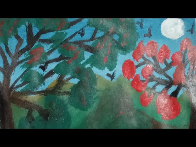 How to paint a  Easy and Beautiful Scenery | Acrylicpaintings  Paintingtutorial | Live#3