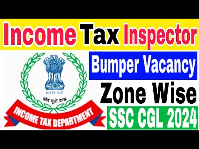 SSC CGL 2024|| Income tax Department wise & Category wise Vacancy|| इतनी सारी वेकैंसी ||