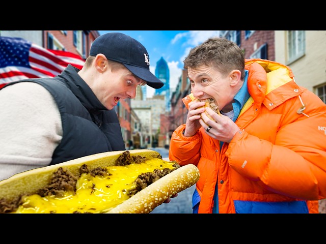 Two Brits try real Philly Cheesesteak for the first time!