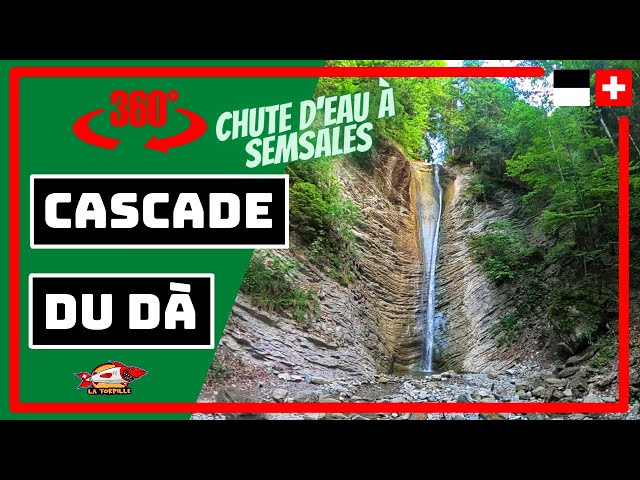 🇨🇭🪐 [CASCADE DU DÀ] 360 DEGREES VIDEO ON A WATERFALL IN SEMSALES SOUTH OF THE CANTON OF FRIBOURG