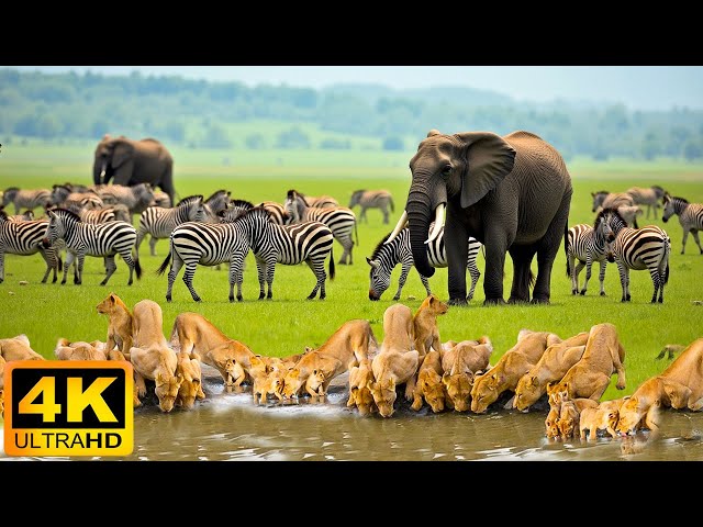 4K African Wildlife: Etosha National Park - Real Sounds of Africa - 4K Video Ultra HD