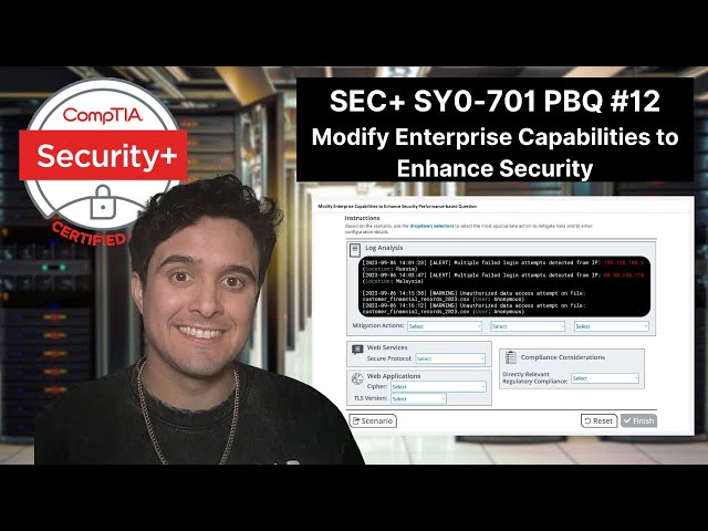 Security+ PBQ #12 - Modify Enterprise Capabilities to Enhance Security | Performance Based Questions